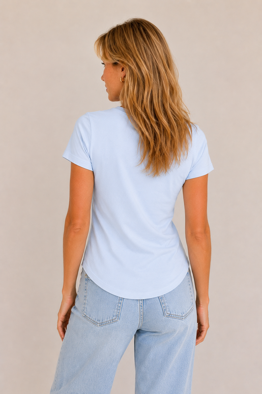 Signature Crew Tee - Baby Blue