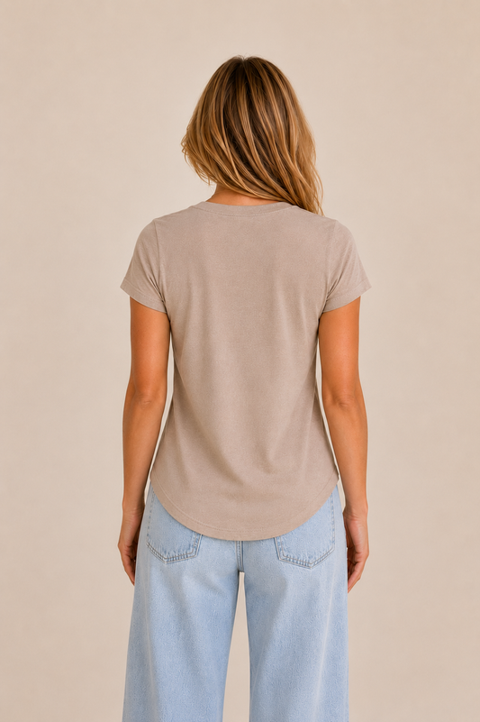 Signature Crew Tee - Taupe
