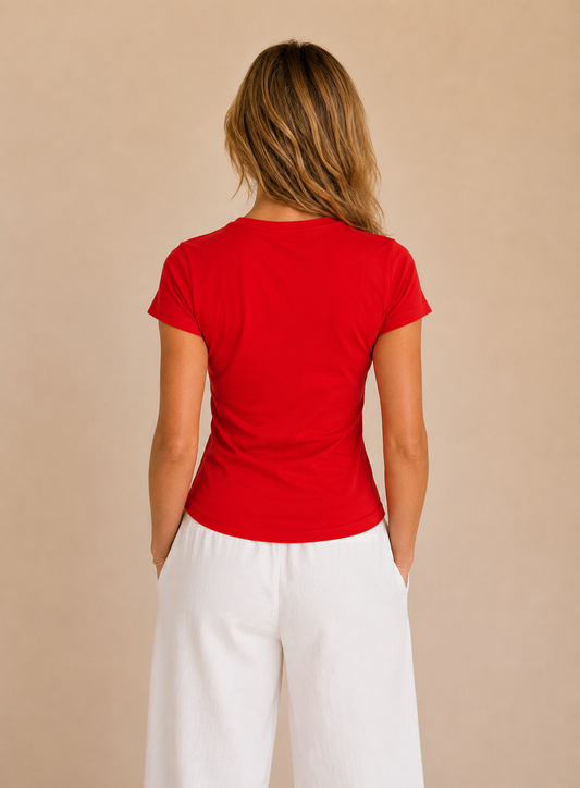 Signature Crew Tee - Fiery Red